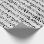 Noten auf Birch Geschenkpapier (Ecke)