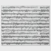 Noten auf Birkenbaum Geschenkpapier (Flach)