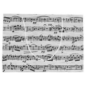 Noten auf Birkenbaum Große Geschenktüte (Rückseite)