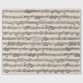 Noten auf Burlap Geschenkpapier (Flach)