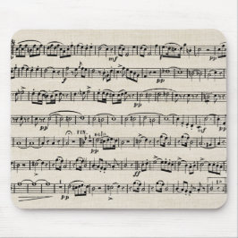 Noten auf Burlap Mousepad