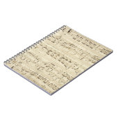 Noten auf dem Pergament handgeschrieben in der Notizblock (Linke Seite)