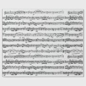 Noten auf geklapfeltem Papier Geschenkpapier (Flach)