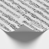 Noten auf geklapfeltem Papier Geschenkpapier (Ecke)