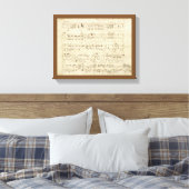 Noten auf Pergament Handgeschrieben in Tinte Leinwanddruck (Insitu (Schlafzimmer))