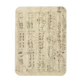 Noten auf Pergament Handgeschrieben in Tinte Magnet (Vertikal)