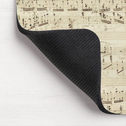 Noten auf Pergament Handgeschrieben in Tinte Mousepad (Ecke)
