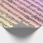 Noten auf Regenbogenpapier Geschenkpapier (Ecke)