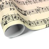 Noten auf Regenbogenpapier Geschenkpapier (Rolleneckpunkt)