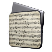 Noten auf Vintagem Papier Laptopschutzhülle (Vorderseite Links)