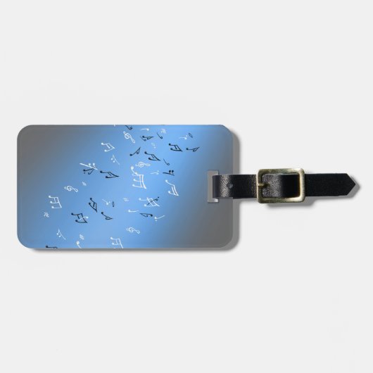 Noten Blue Moon Gepäckmarke Gepäckanhänger (Vorderseite horizontal)