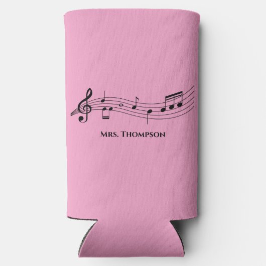 Noten Chor Lehrer Custom Music Pink Selters Dosenkühler (Rückseite)