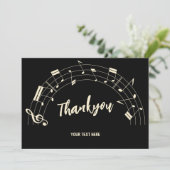 Noten dankbar feiertagskarte (Stehend Vorderseite)