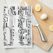 Noten durch Bach Küchentuch (Viertel Falte)