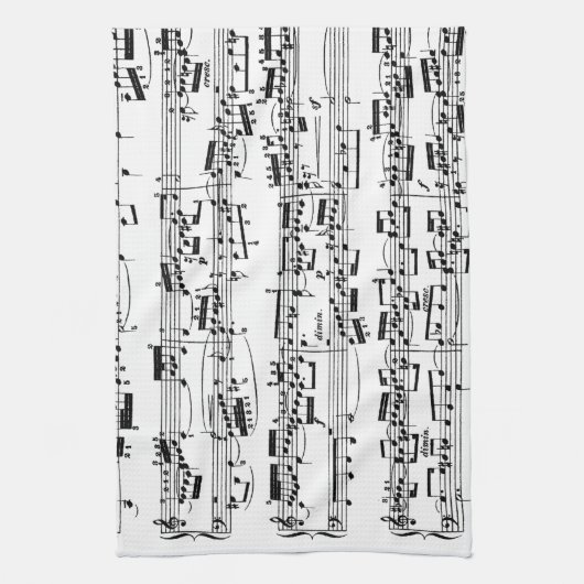 Noten durch Bach Küchentuch (Vertikal)
