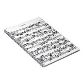 Noten durch Bach Notizblock (Rechte Seite)