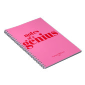 Noten eines Genius Funny Modern Bold Red - Hot Pin Notizblock (Rechte Seite)