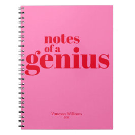 Noten eines Genius Funny Modern Bold Red - Hot Pin Notizblock