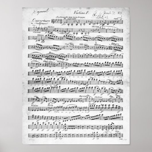 Noten für das Overture to 'Egmont' Poster (Vorne)