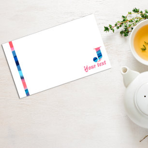 Noten für den blauen Korallenbrief J Post-it Klebezettel