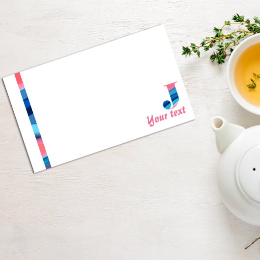 Noten für den blauen Korallenbrief J Post-it Klebezettel