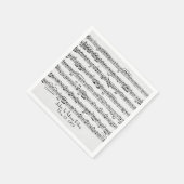 Noten für Hochzeitstag-Party Serviette (Ecke)