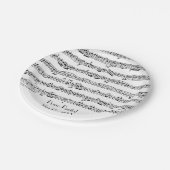 Noten für Piano-Erwägung Pappteller (Schrägansicht)