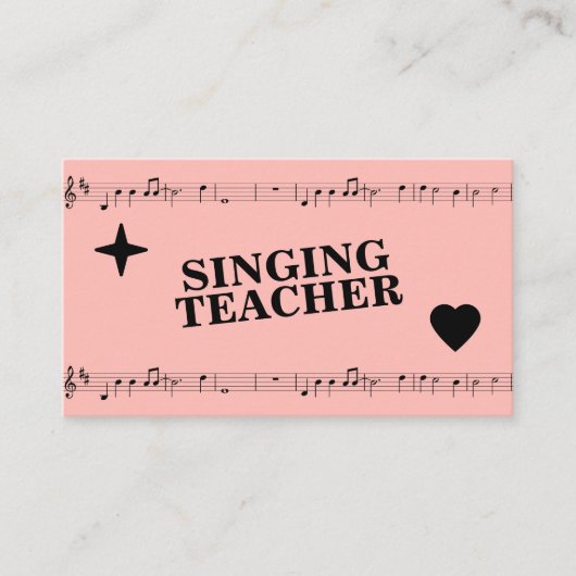 Noten - Gesangslehrer Visitenkarte (Vorderseite)