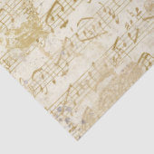 Noten Gold und Silber Vintage Decoupage Seidenpapier (Detail)