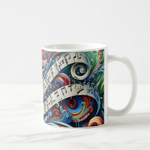 Noten Graffiti Coffee Tasse