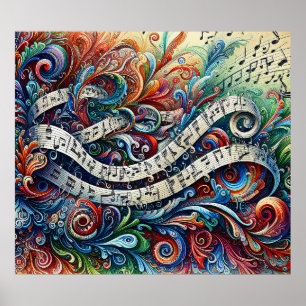 Noten Graffiti Poster