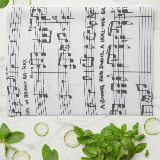 Noten Handtuch (Gefaltet)