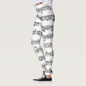 Noten in Weiß Leggings (Links)