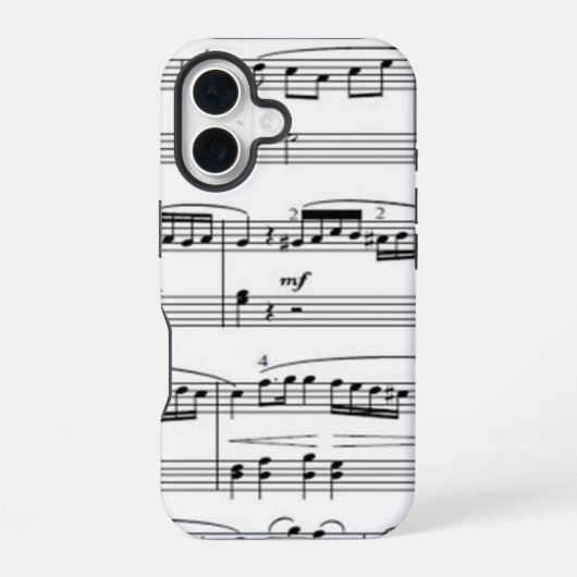 Noten iPhone 16 Hülle (Rückseite)