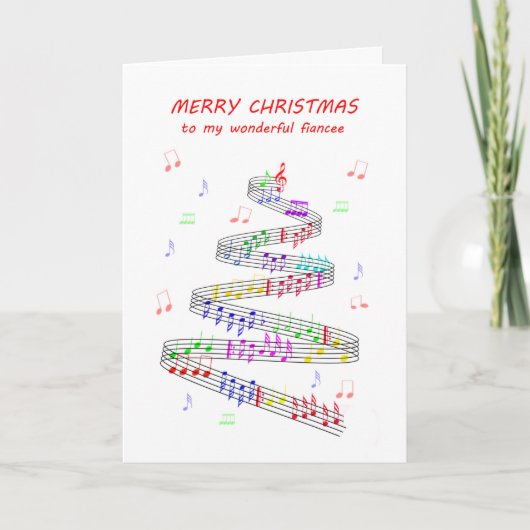 Noten mit einem Stave Weihnachten (Vorderseite)