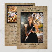 Noten mit Fotos - Ankündigung von Abschlüssen (Vorne/Hinten)