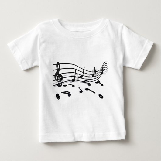 Noten, Musik Baby T-shirt (Vorderseite)