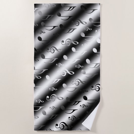 Noten, Musik, Metall, Noten, Band, Clemente, Strandtuch (Vorderseite)