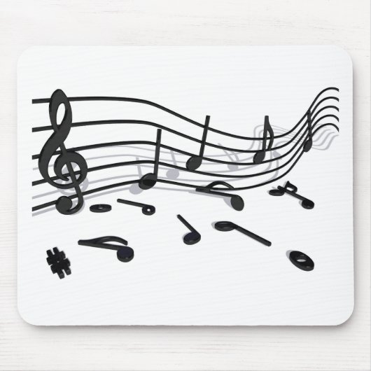 Noten, Musik Mousepad (Vorne)