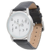 noten notenschlüssel violinschlüssel armbanduhr (Schrägansicht)