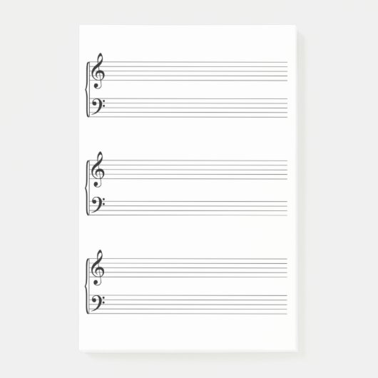Noten Post-it Klebezettel (Vorderseite)