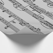 Noten schwarz und weiß geschenkpapier (Ecke)