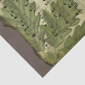 Noten und Blätter auf "Not Decoupage" Seidenpapier (Detail)