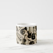 Noten und Instrumente Black/Gold ID481 Espressotasse (Vorderseite)