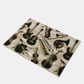 Noten und Instrumente Black/Gold ID481 Fußmatte (Schrägansicht)