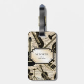 Noten und Instrumente Black/Gold ID481 Gepäckanhänger (Rückseite vertikal)