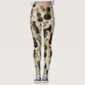 Noten und Instrumente Black/Gold ID481 Leggings (Vorderseite)