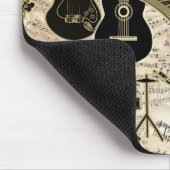 Noten und Instrumente Black/Gold ID481 Mousepad (Ecke)