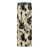 Noten und Instrumente Black/Gold ID481 Thermosbecher (Rückseite)