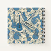 Noten und Instrumente Blue/Ivory ID481 Notizblock (Rückseite)